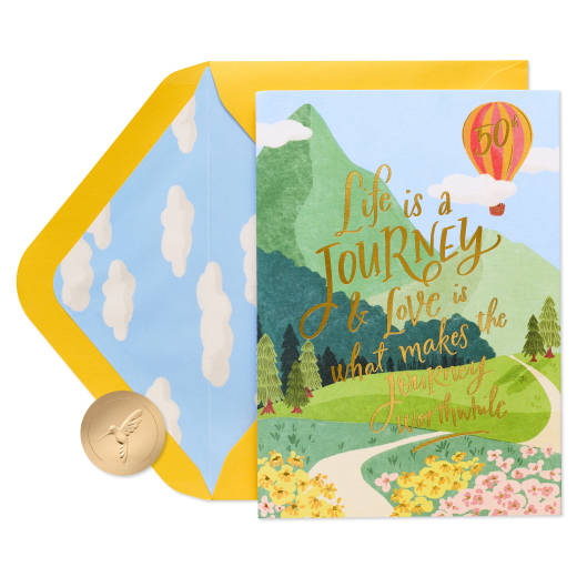 Truly Wonderful 50th Anniversary Pop-Up Greeting Card Image 1