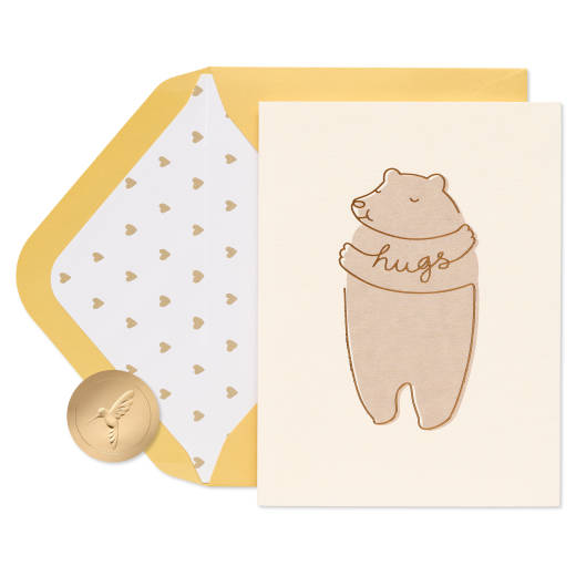 Hugs Blank Thinking of You Greeting Card Image 1