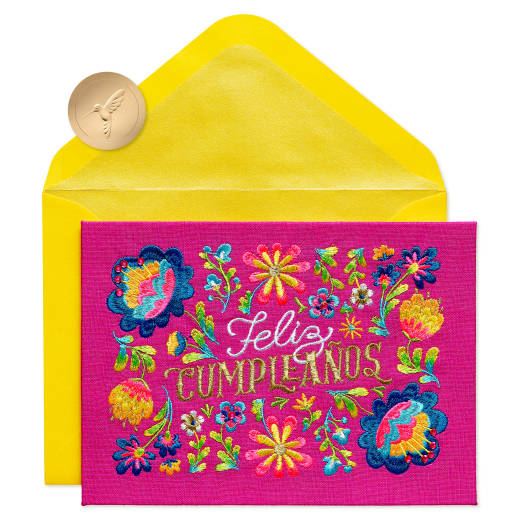 Feliz Cumpleaños Spanish Birthday Greeting Card Image 1
