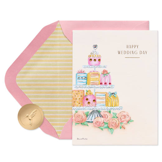 Sweet Wishes Wedding Greeting Card- Designed by Bella Pilar Image 1
