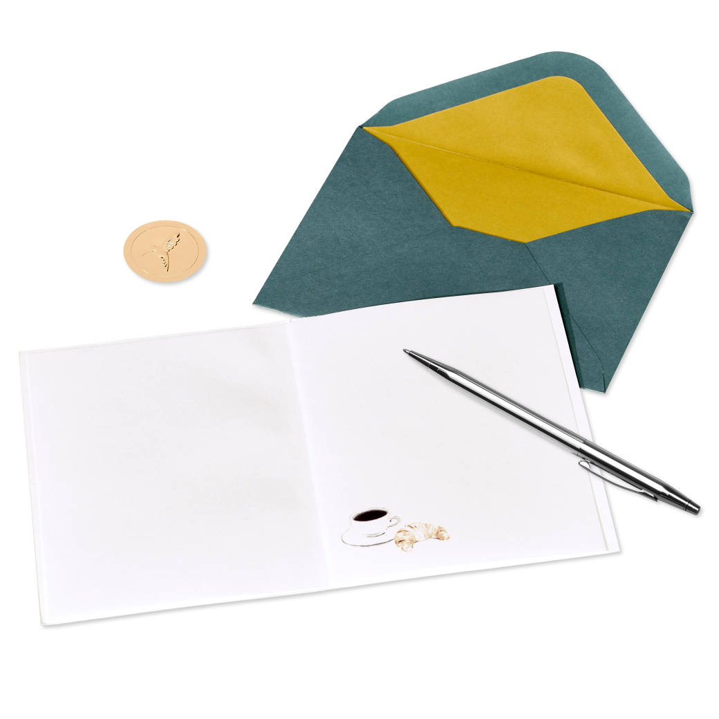 Coffee and Croissant Blank Greeting Card Image 3