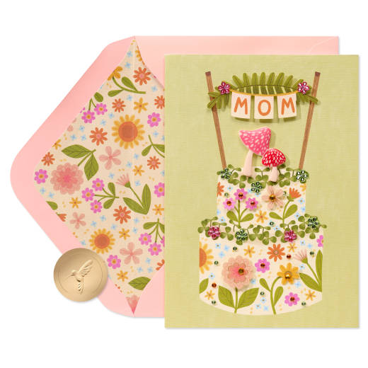 Mushroom In My Heart Birthday Greeting Card for Mom Image 1