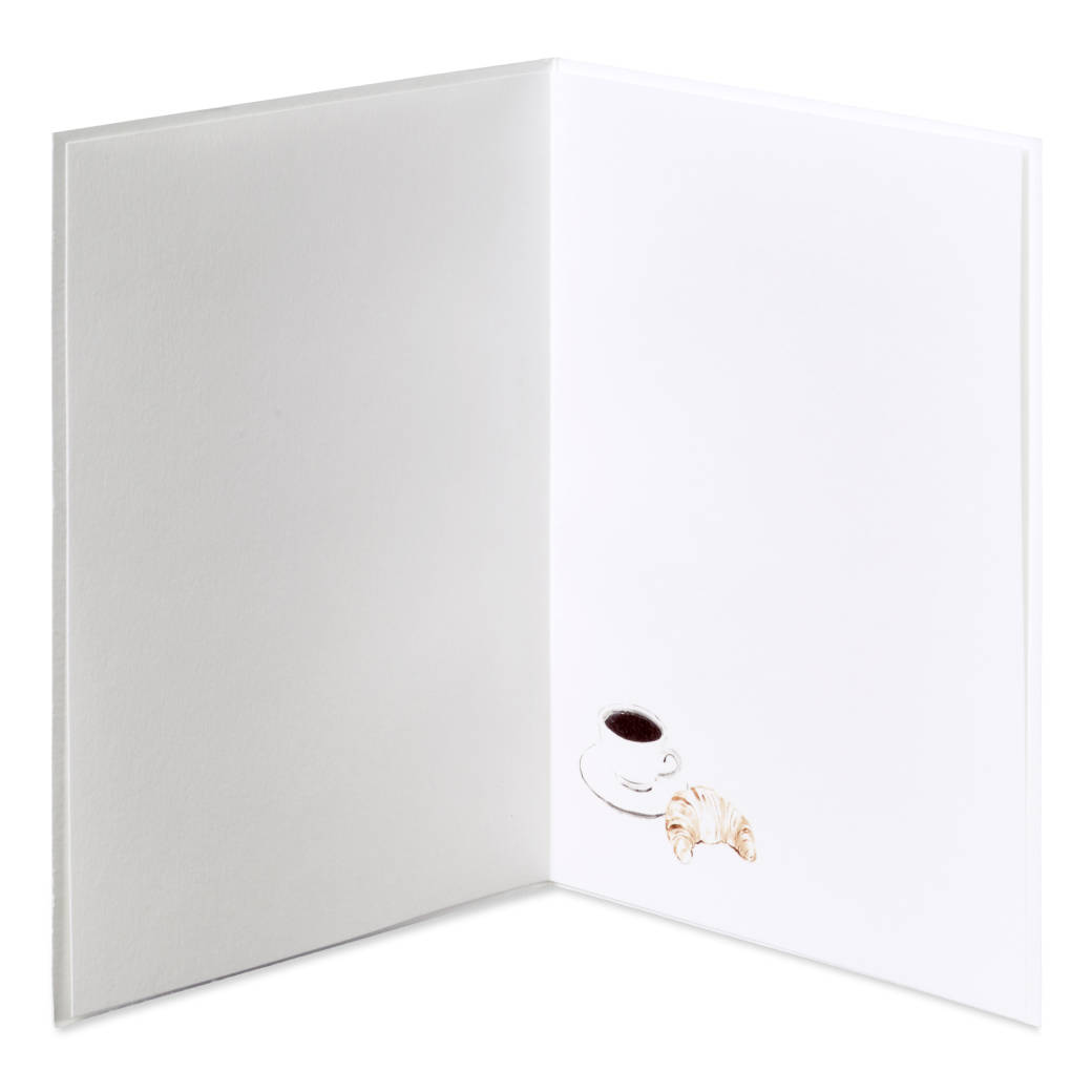 Coffee and Croissant Blank Greeting Card Image 2