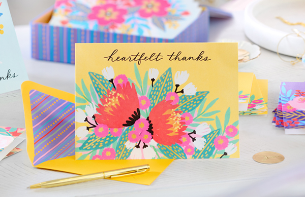 floral thank you card