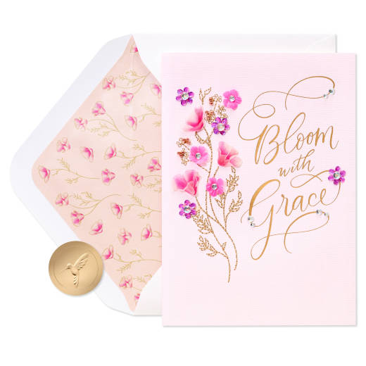 Feminine Blank Thinking of You Greeting Card Image 1