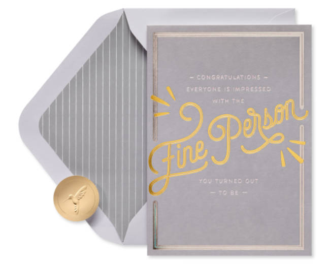 Fine Person Funny Birthday Greeting Card