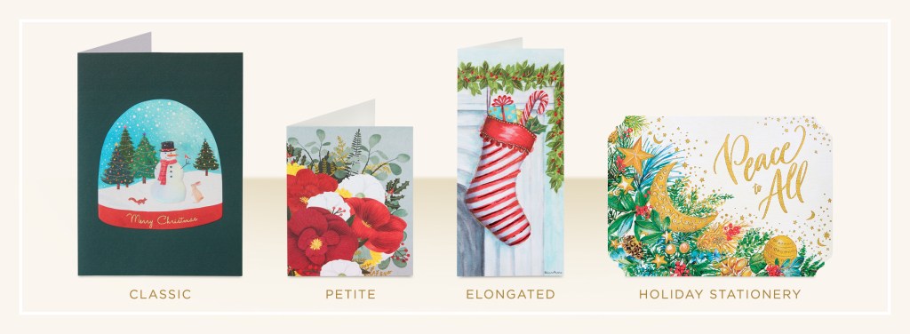 classic petite elongated holiday stationery