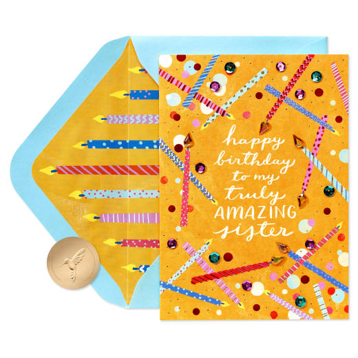 Awesome Sibling Birthday Greeting Card for Sister Image 1