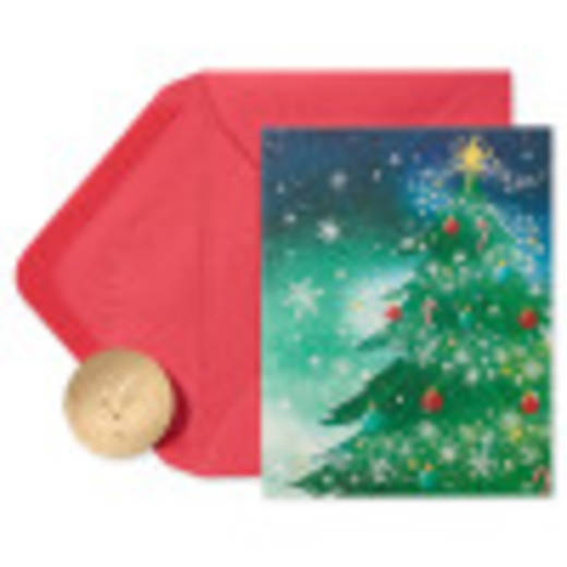 MAGICAL TREE TOP HOLIDAY CHRISTMAS BOXED CARDS 20 COUNT