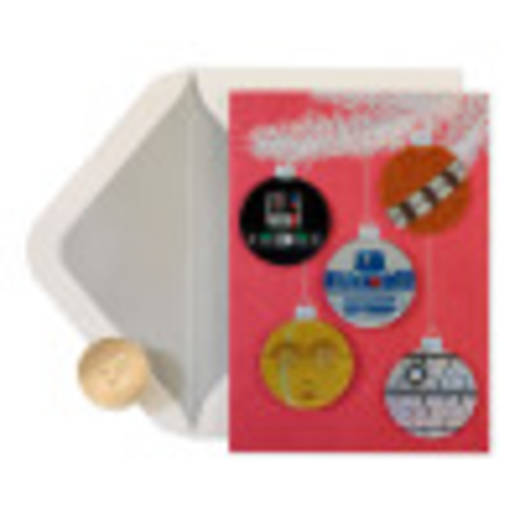 Merry Force Be with You Star Wars Christmas Boxed Cards - Glitter-Free, 8-Count