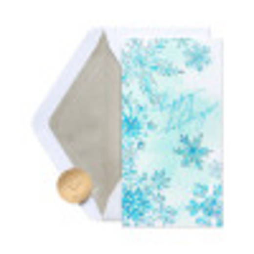 Watercolor Snowflakes Happy Holidays Greeting Card