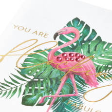 Flocking Fabulous Blank Greeting Card - Designed by Bella Pilar Image 5