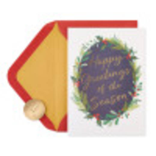Joy to You Wreath Holiday Boxed Cards, 20-Count