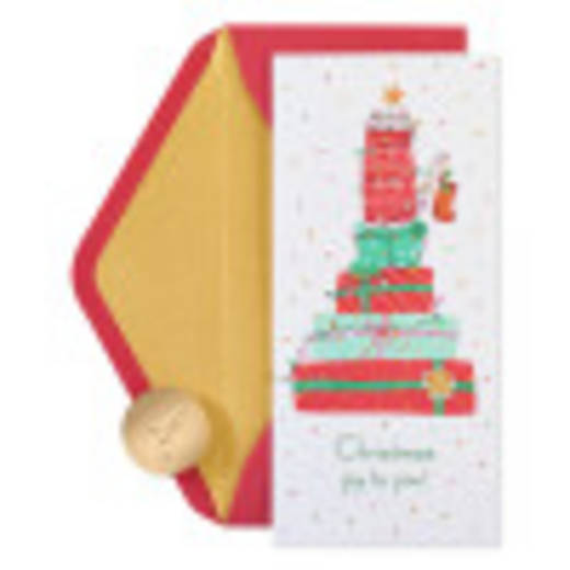 Merry and Bright Cat Christmas Boxed Cards, 16-Count