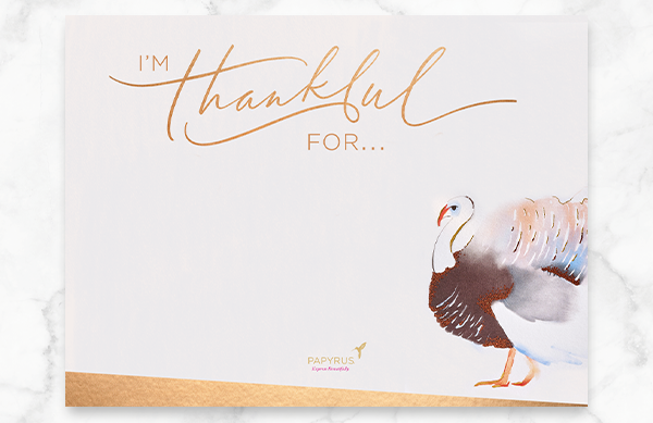 I'm thankful for turkey printable